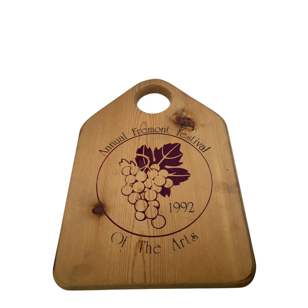 Vintage Fremont‎ Festival of The Arts 1992 Wood Cutting Board Display